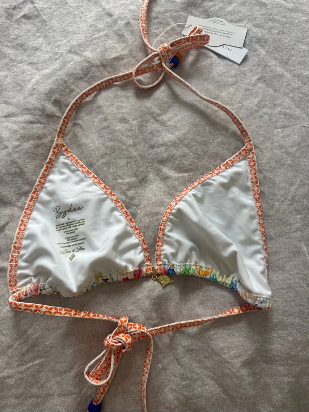NWT Bydee Triangle Barcelona Bikini Top